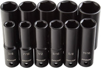 Arcan Professional Tools 1/2 Inch Drive Deep Impact Socket Set, 3/8 Inch - 1 Inch, Cr-V, 11-Piece (AS21211SD)