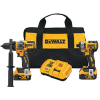 Dewalt DCK2100P2 20v Max Brushless Cordless 2-Tool Hammer Drill/Driver With Flexvolt Advantage 5.0Ah Kit