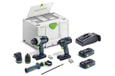 Festool 577616 Impact Driver and Drill set TID 18 HPC I-Set TPC 18/4