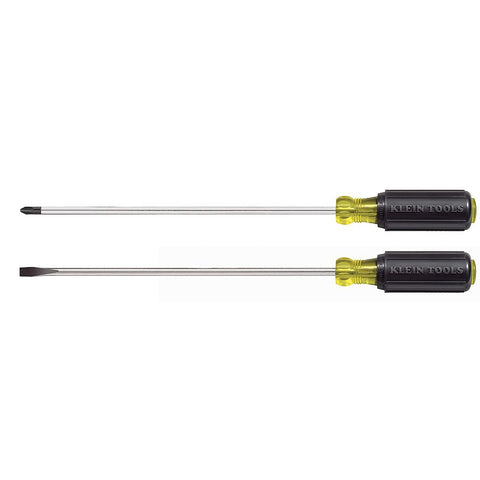 Klein Tools 85072 Screwdriver Set, Long Blade Slotted and Phillips, 2-Piece
