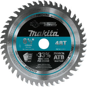 Makita A-99932 6‑1/2" 48T Carbide‑Tipped Cordless Plunge Saw Blade