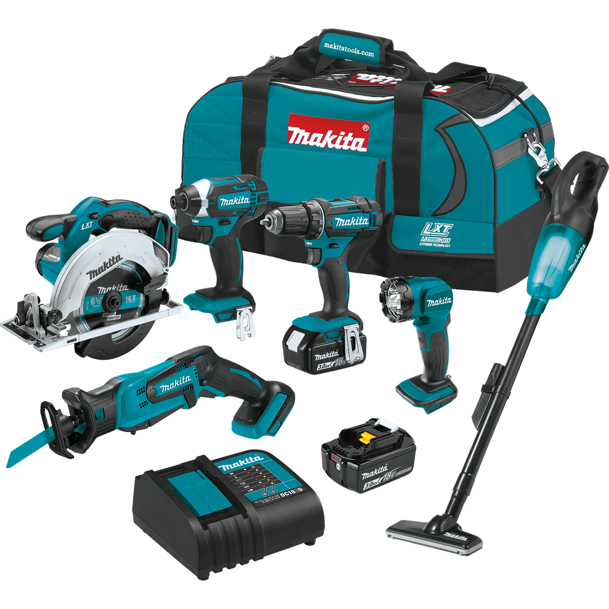 Makita XT614SX1 18V LXT® Lithium‑Ion Cordless 6‑Pc. Combo Kit (3.0Ah)