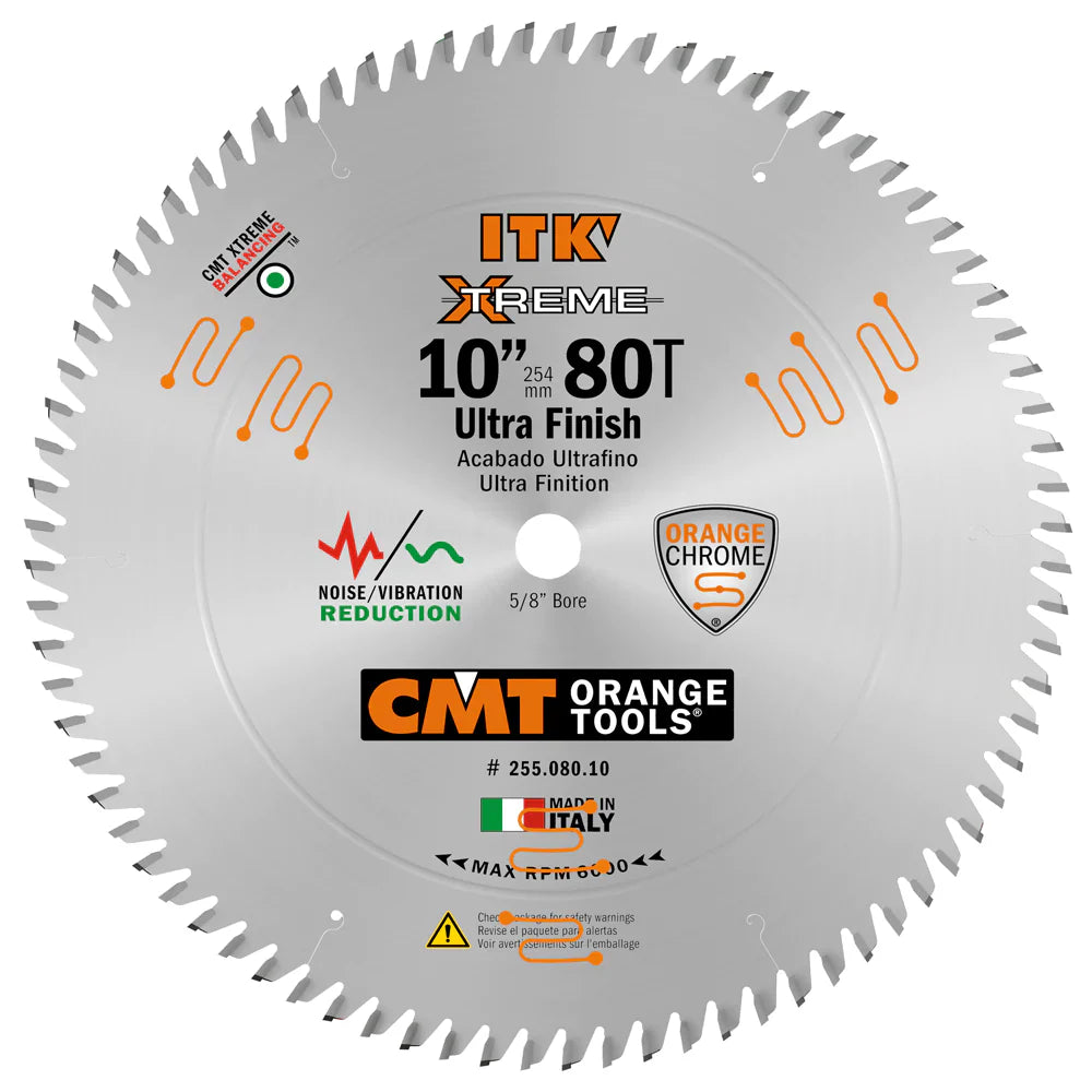 CMT 255.080.10 ITK Xtreme - Ultra Finish Circular Saw Blade