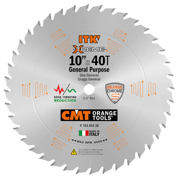 CMT 251.042.10 ITK Xtreme - Fine Finish Circular Saw Blade 10'