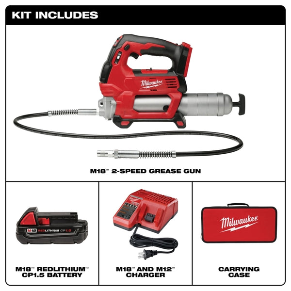 Milwaukee 2646-21CT M18 Cordless 2-Speed Grease Gun Kit