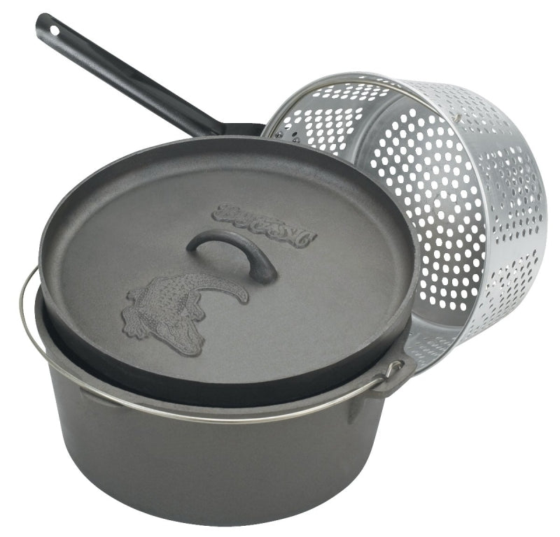 Bayou Classic Cast Iron Dutch Ovens with Fry Baskets - Thumbnail 4
