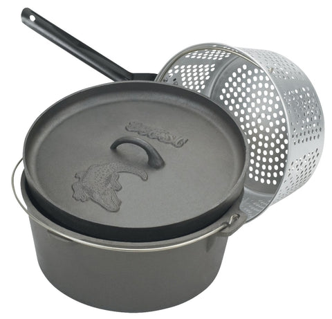 Bayou Classic Cast Iron Dutch Ovens with Fry Baskets - Thumbnail 2