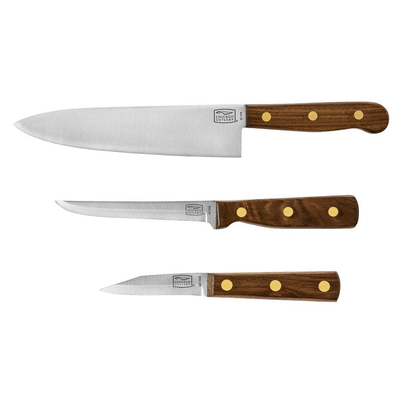 Chicago Cutlery Walnut Tradition 3-piece Knife Set - Thumbnail 4