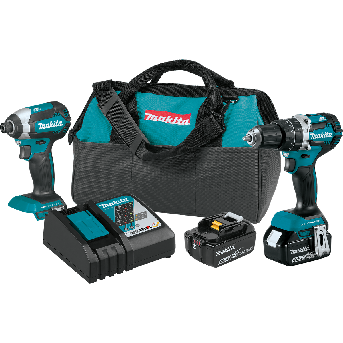 Makita XT269M 18V LXT® Lithium‑Ion Brushless Cordless 2‑Pc. Combo Kit (4.0Ah)