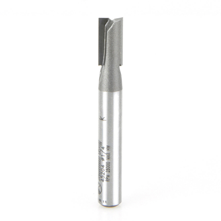 Amana Tool 45204 Carbide Tipped Straight Plunge High Production 1/4 Dia x 1/2 x 1/4 Inch Shank