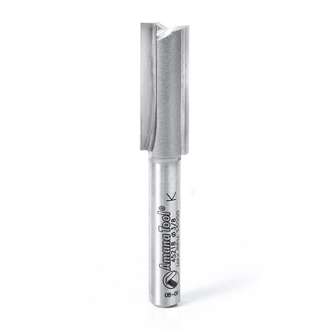Amana Tool 45218 Carbide Tipped Straight Plunge High Production 3/8 D x 1 CH x 1/4 SHK x 2-1/4 Inch Long Router Bit