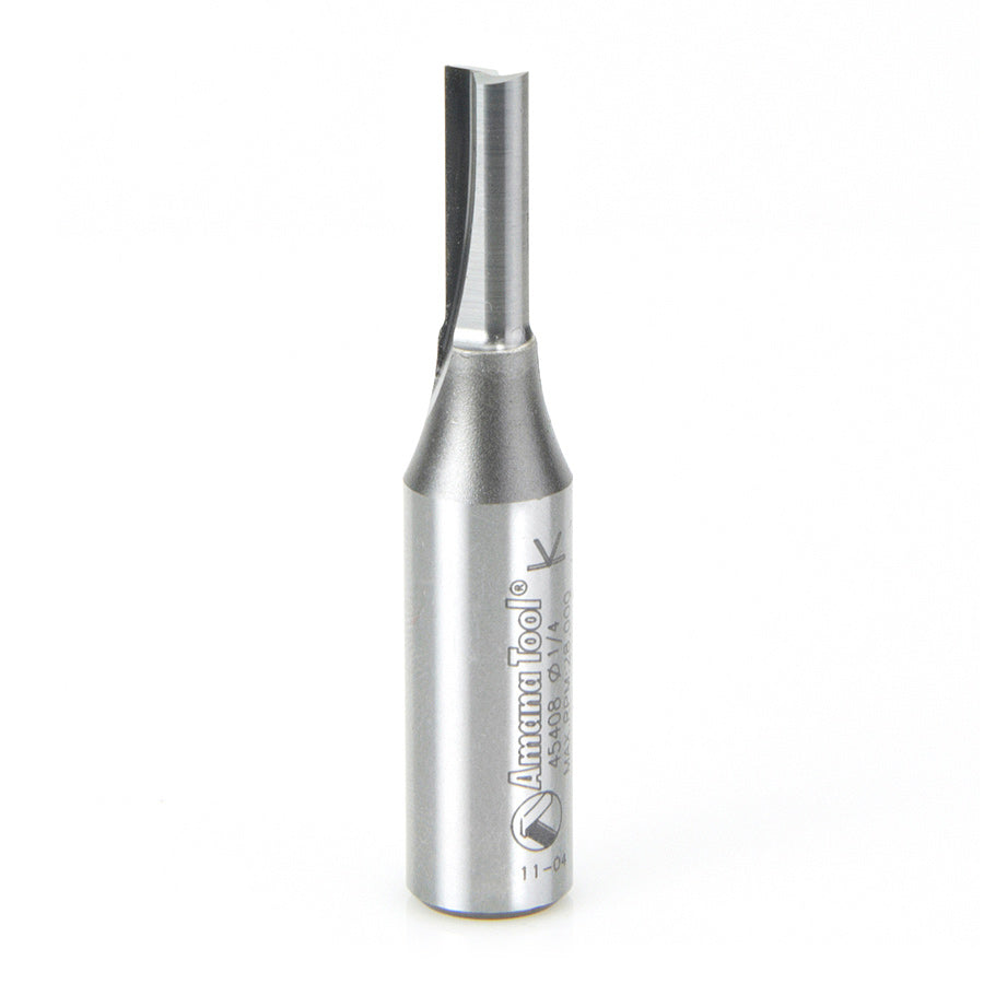 Amana Tool 45408 Solid Carbide Cutting Edge Straight Plunge High Production 1/4 Dia x 3/4 x 1/2 Inch Shank