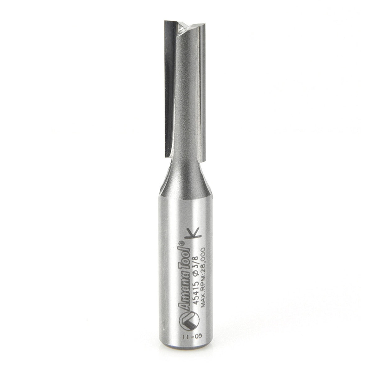 Amana Tool 45415 Carbide Tipped Straight Plunge High Production 3/8 D x 1-1/4 CH x 3 Inch Long x 1/2 Inch SHK Router Bit