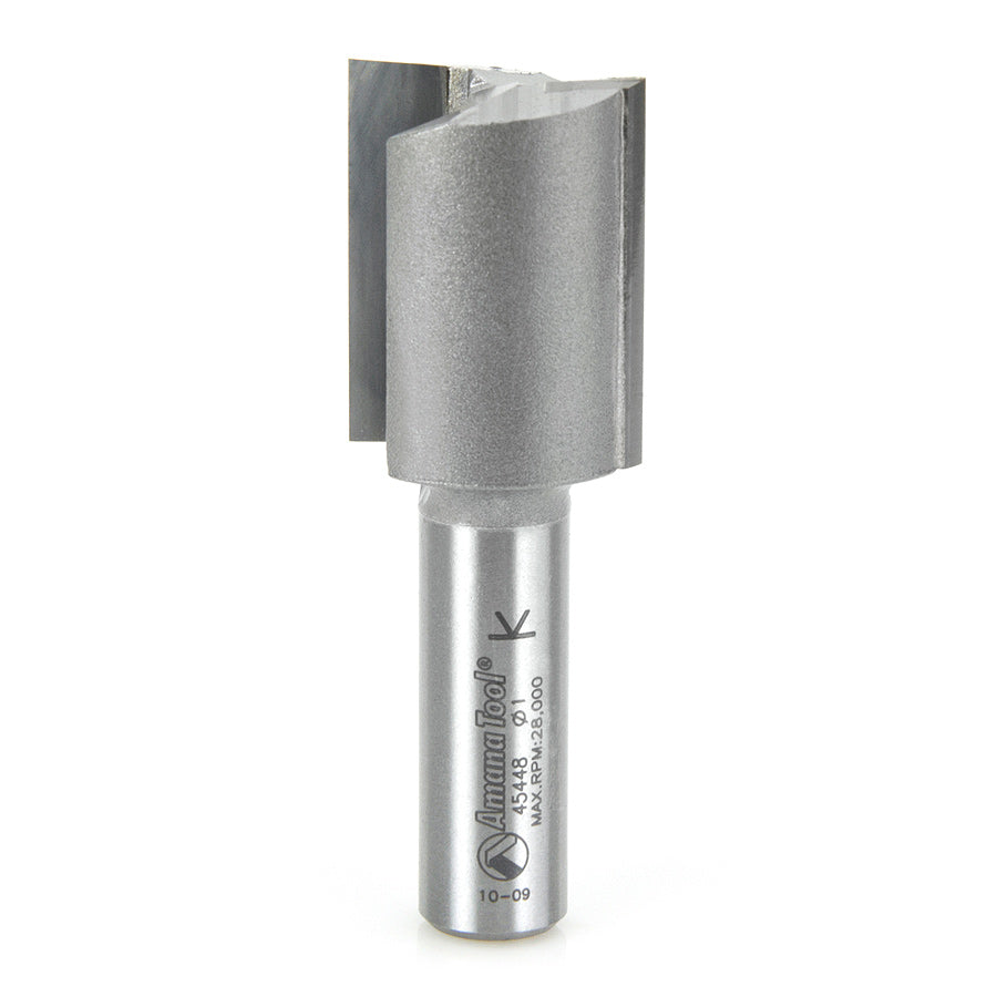 Amana Tool 45448 Carbide Tipped Straight Plunge High Production 1 Inch Dia x 1-1/4 x 1/2 Shank