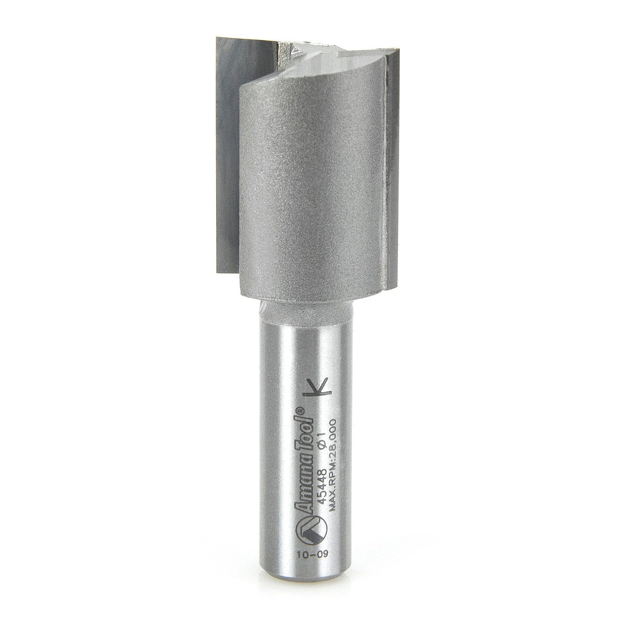 Amana Tool 45448 Carbide Tipped Straight Plunge High Production 1 D x 1-1/4 CH x 1/2 SHK x 2-7/8 Inch Long Router Bit