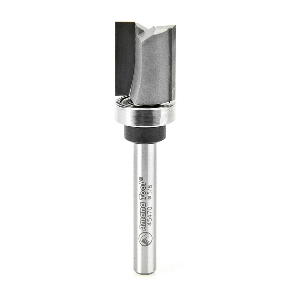 Amana Tool 45470 Carbide Tipped Straight Plunge 5/8 D x 3/4 CH x 1/4 Inch SHK w/ Upper Ball Bearing Router Bit