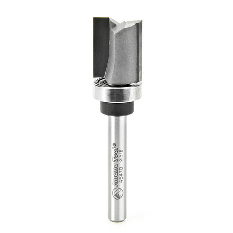 Amana Tool 45470 Carbide Tipped Straight Plunge 5/8 D x 3/4 CH x 1/4 Inch SHK w/ Upper Ball Bearing Router Bit