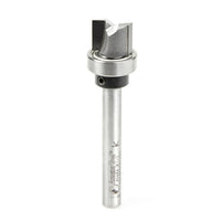Amana Tool 45484 Carbide Tipped Flush Trim Plunge Template 1/2 D x 3/8 CH x 1/4 Inch SHK w/ Oversized Upper Ball Bearing Router Bit