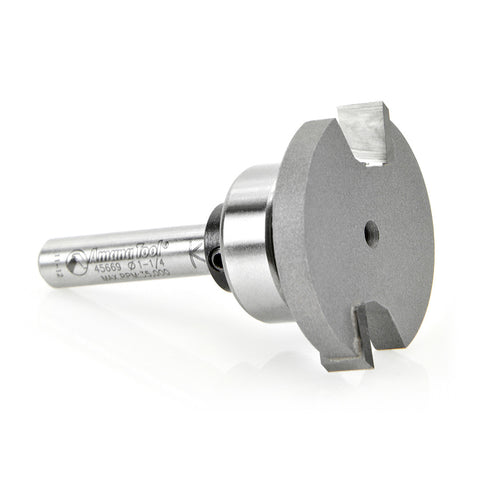 Amana Tool 45669 Carbide Tipped Flooring Straight Dedicated Cutter 1-1/4 Dia x 1/4 x 1/4 Inch Shank with Upper BB