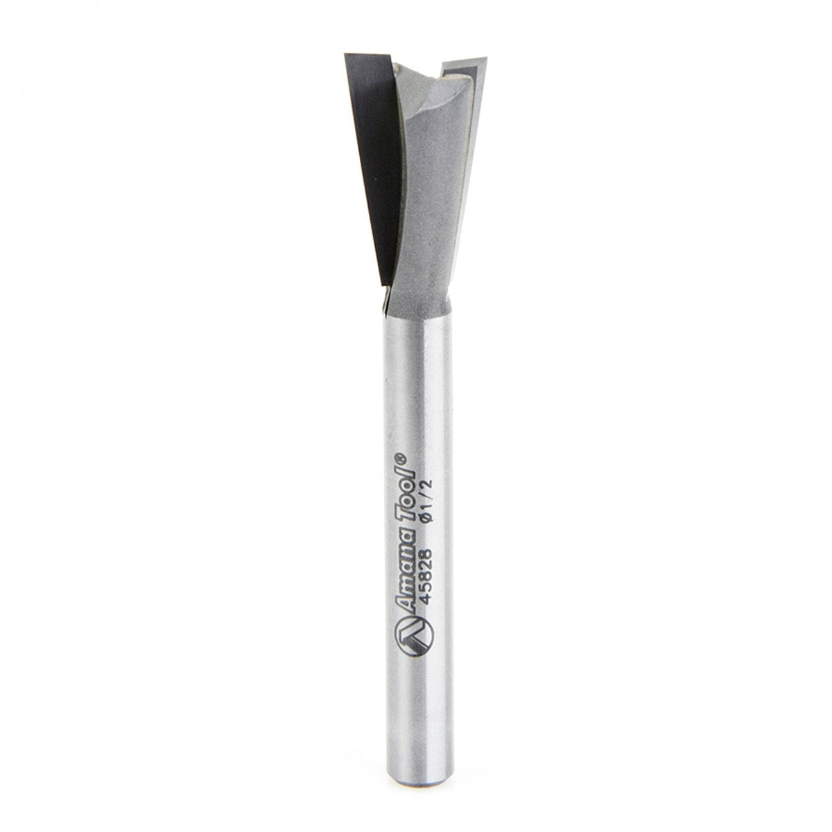 Amana Tool 45828 Carbide Tipped Dovetail 8 Deg x 1/2 D x .825 CH x 1/4 Inch SHK Router Bit