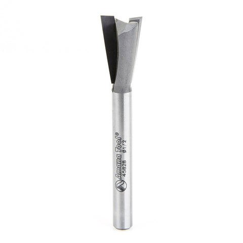 Amana Tool 45828 Carbide Tipped Dovetail 8 Deg x 1/2 D x .825 CH x 1/4 Inch SHK Router Bit