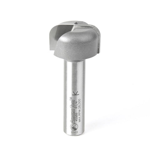 Amana Tool 45986 Carbide Tipped Bowl & Tray 1/4 R x 1-1/8 D x 5/8 CH x 1/2 Inch SHK Router Bit