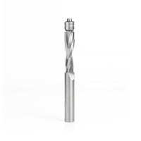 Amana Tool 46304 Solid Carbide UltraTrim Spiral 1/2 Dia x 2 Inch x 1/2 Shank with Double Lower Ball Bearing Up-Cut