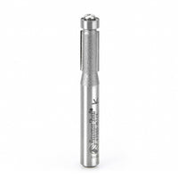 Amana Tool 47090 Carbide Tipped Flush Trim 1/4 D x 1/2 CH x 1/4 Inch SHK x 2-1/4 Inch Long Router Bit w/ Lower Ball Bearing