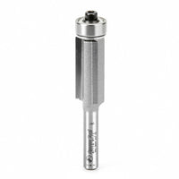 Amana Tool 47114 Carbide Tipped Flush Trim 1/2 D x 1 Inch CH x 1/4 SHK w/ Lower Ball Bearing 3-Flute Router Bit