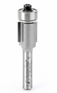 Amana Tool 47106 Carbide Tipped Flush Trim 1/2 D x 1/2 CH x 1/4 SHK x 2-1/4 Inch Long Router Bit w/ Lower Ball Bearing