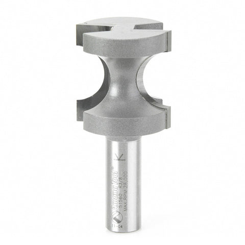 Amana Tool 51560 Carbide Tipped Bullnose 3/8 R x 1-3/8 D x 1-27/64 CH x 1/2 Inch SHK Router Bit