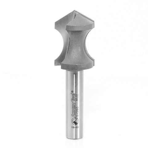 Amana Tool 51590 Carbide Tipped Hand Grip Plunge 1/2 Radius x 45 Degree x 1-1/8 Dia x 1-9/16 x 1/2 Inch Shank