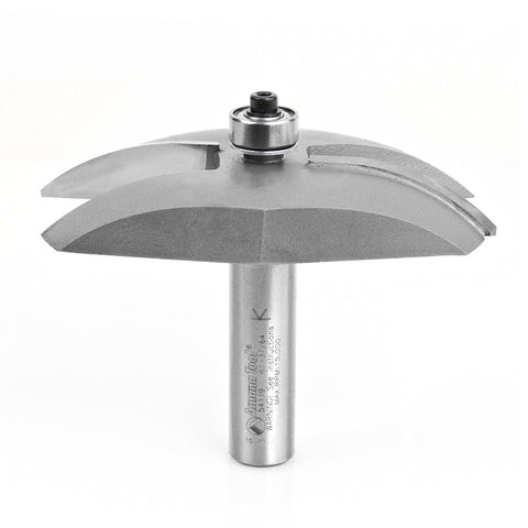 Amana Tool 54119 Carbide Tipped Cove Raised Panel 1-9/16 Radius x 3-3/8 Dia x 1/2 x 1/2 Inch Shank