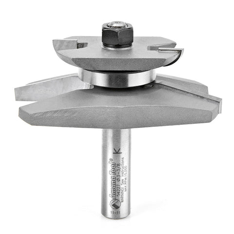 Amana Tool 54227 Carbide Tipped Traditional Raised Panel with Back Cutter 15 Deg x 1-3/8 Angle x 3-3/8 Dia x 1-1/16 x 1/2 Inch Shank