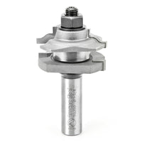 Amana Tool 55350 Carbide Tipped Ogee Reversible Stile and Rail Assembly 1-5/8 Dia x 11/16 x 1/2 Inch Shank