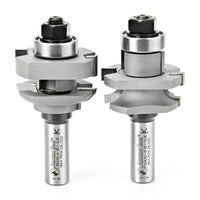 Amana Tool 55420 Carbide Tipped 2-Piece Concave Stile and Rail 1-5/8 Dia x 1-1/16 x 1/4 Radius x 1/2 Inch Shank Set
