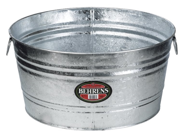 Behrens 1B 11 Gal Galvanized Steel Round Tub