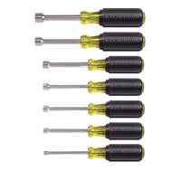 Klein Tools 631 Nut Driver Set, 3-Inch Shafts, Cushion Grip, 7-Piece