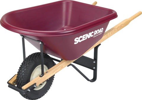 Scenic Road M6-1K 6cu Wheelbarrow with Knobby Pneumatic Tire