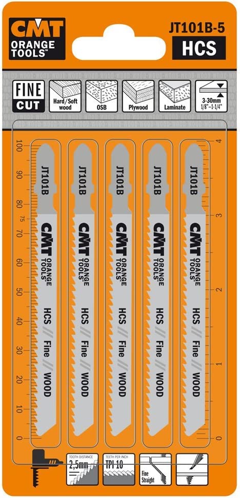 CMT JT144D-5 Jig Saw Blades for Wood – 5-Pack