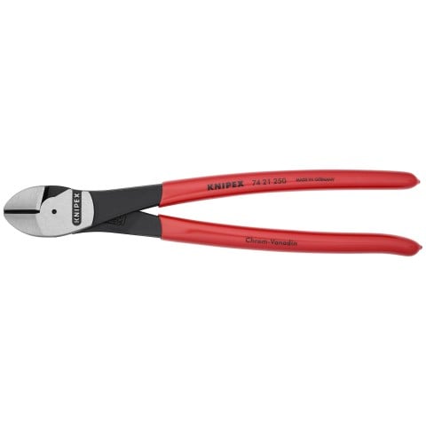 KNIPEX 74 21 250SBA 10" High Leverage 12° Angled Diagonal Cutters