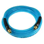 Flexeel Hose, 1/4" x 100', 1/4" MPT Reusable Strain Relief Fittings, Transparent Blue PFE41004T