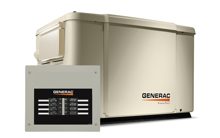 Generac G006998 Standby Generator, 7.5kW | With 8-Circuit Transfer Switch