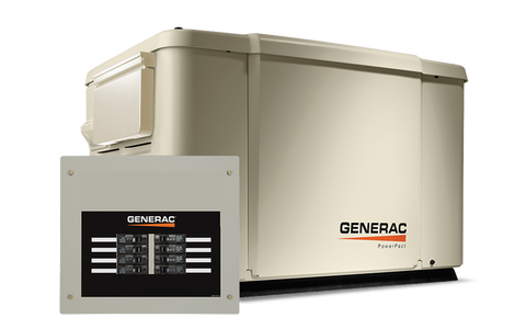 Generac G006998 Standby Generator, 7.5kW | With 8-Circuit Transfer Switch