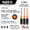 Klein 85073INS Screwdriver Set, 1000V Insulated, 3-Piece