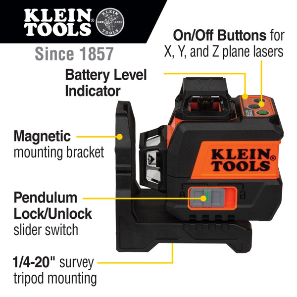 Klein Tools 93CPLG Compact Green Planar Laser Level