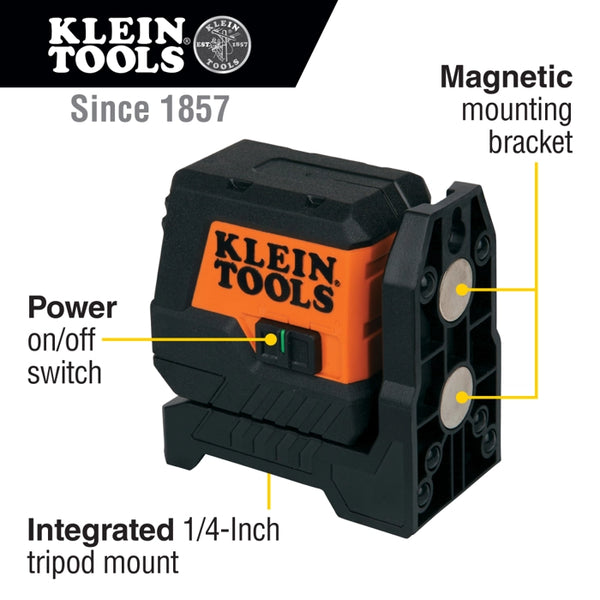 Klein Tools 93MCLG Green Mini Cross-Line Laser Level