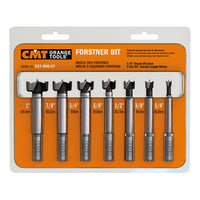 CMT 537.000.07 7-Piece Forstner Bit set, 1/4-3/8-1/2-5/8-3/4-7/8-1 Diameters, 3/8-Inch Shank