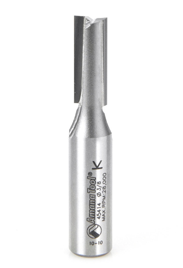 Amana Tool 45414 Carbide Tipped Straight Plunge High Production 3/8 D x 1 CH x 2-3/4 Long x 1/2 Inch SHK Router Bit