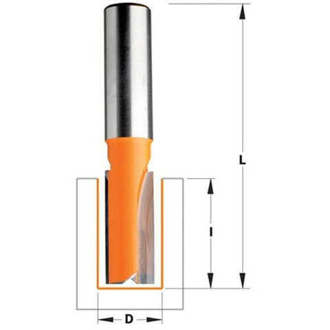 CMT 811.065.11 Solid Carbide Straight Bit, 1/4-Inch Shank, 1/4-Inch Diameter